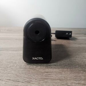 X-ACTO Electric Pencil Sharpener Elmer's Model 195xx IT Grey Black with Adapter